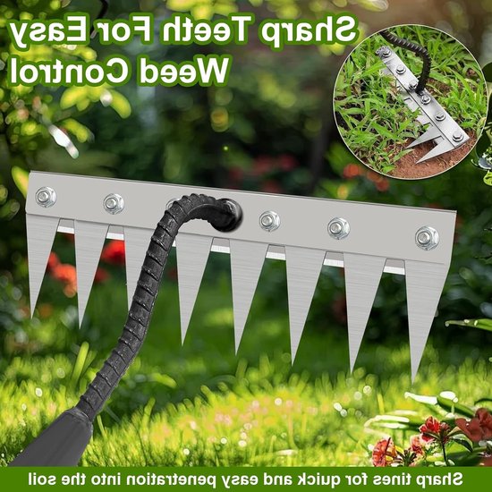 Draadloze Tuin Hark voor Zware Taken - Efficiënte Hark voor Tuinonderhoud en Grondbewerking — afbeelding 3