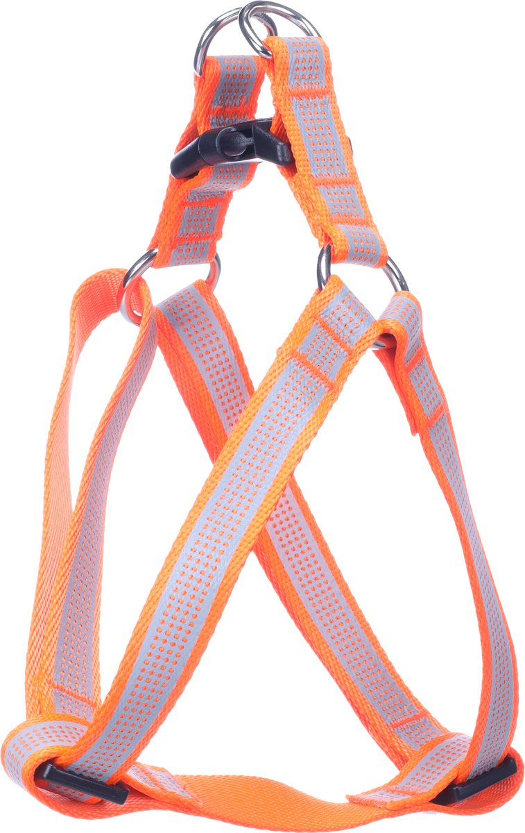Hond Harnas Step&Go Fierro Fluo oranje M 35-60cm 35-60cm 20mm