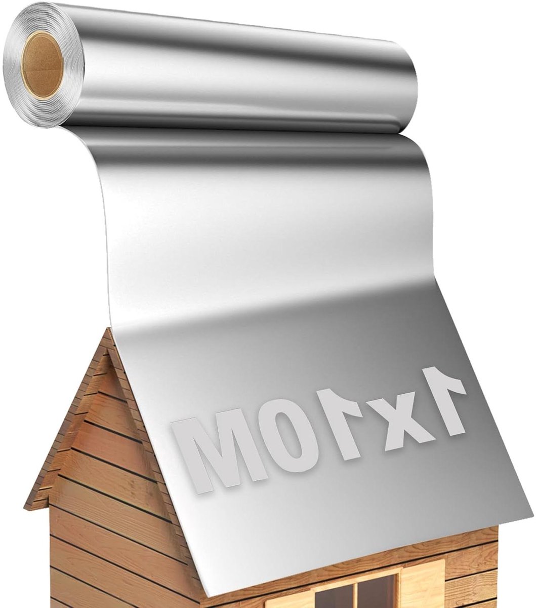 Dakfolie Zelfklevend - Dakbedekking Aluminium - Dak Repareren - Metaal Aluminium Buitenlaag - 10 m² - Zilver