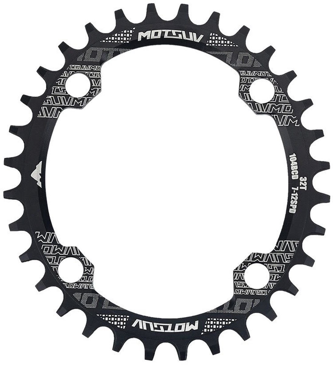 Vt products - Oval Road Bike Blade - Ergonomisch - Zwart - 32T - Verbeterde grip en efficiëntie - Geschikt voor Mountain Bike en BMX - 104BCD