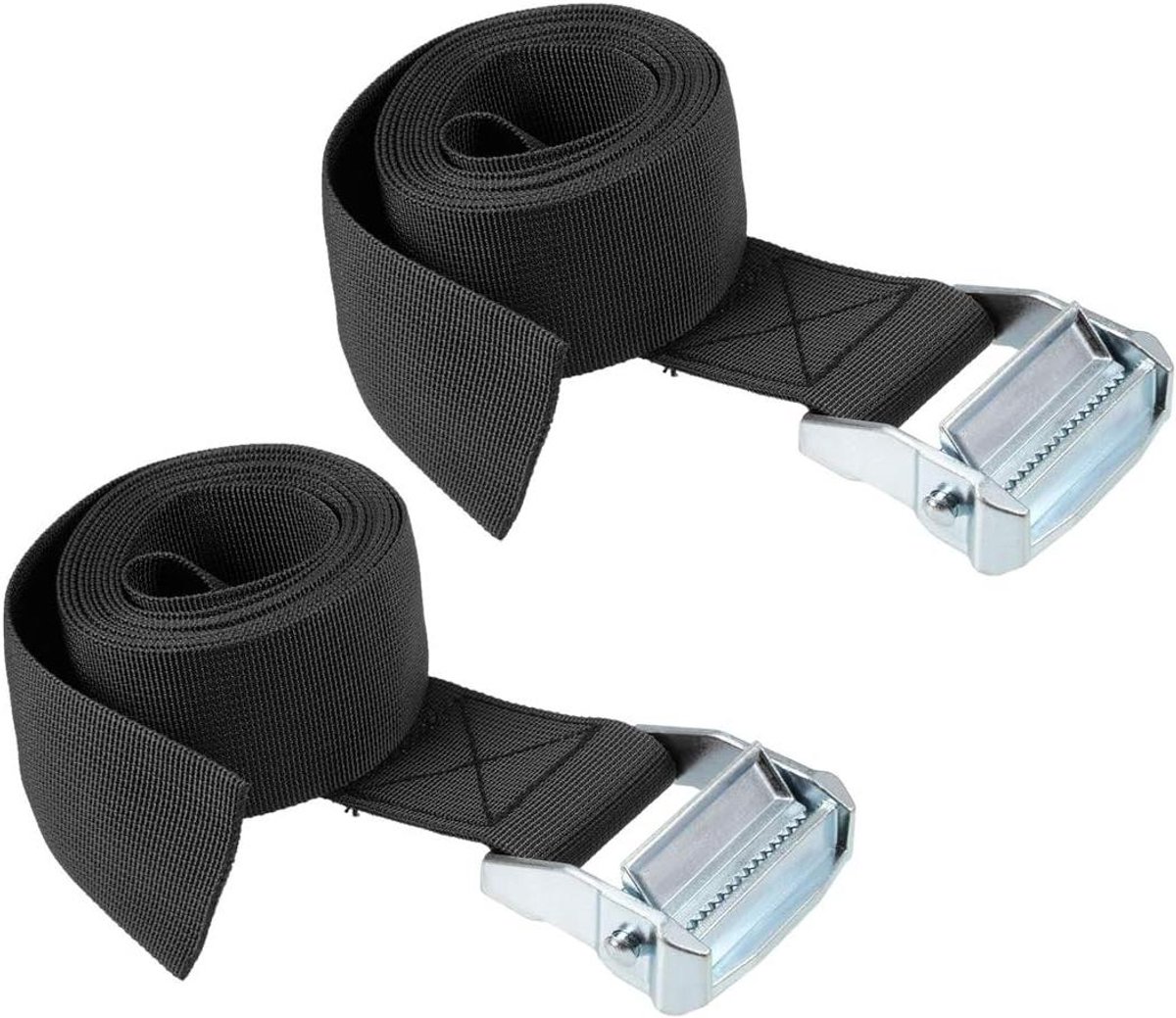 Spanbanden Set - Sjorbanden Ratelbanden - Vastzetten van lading - Met Cam gesp - 2.5 meter x 5 cm