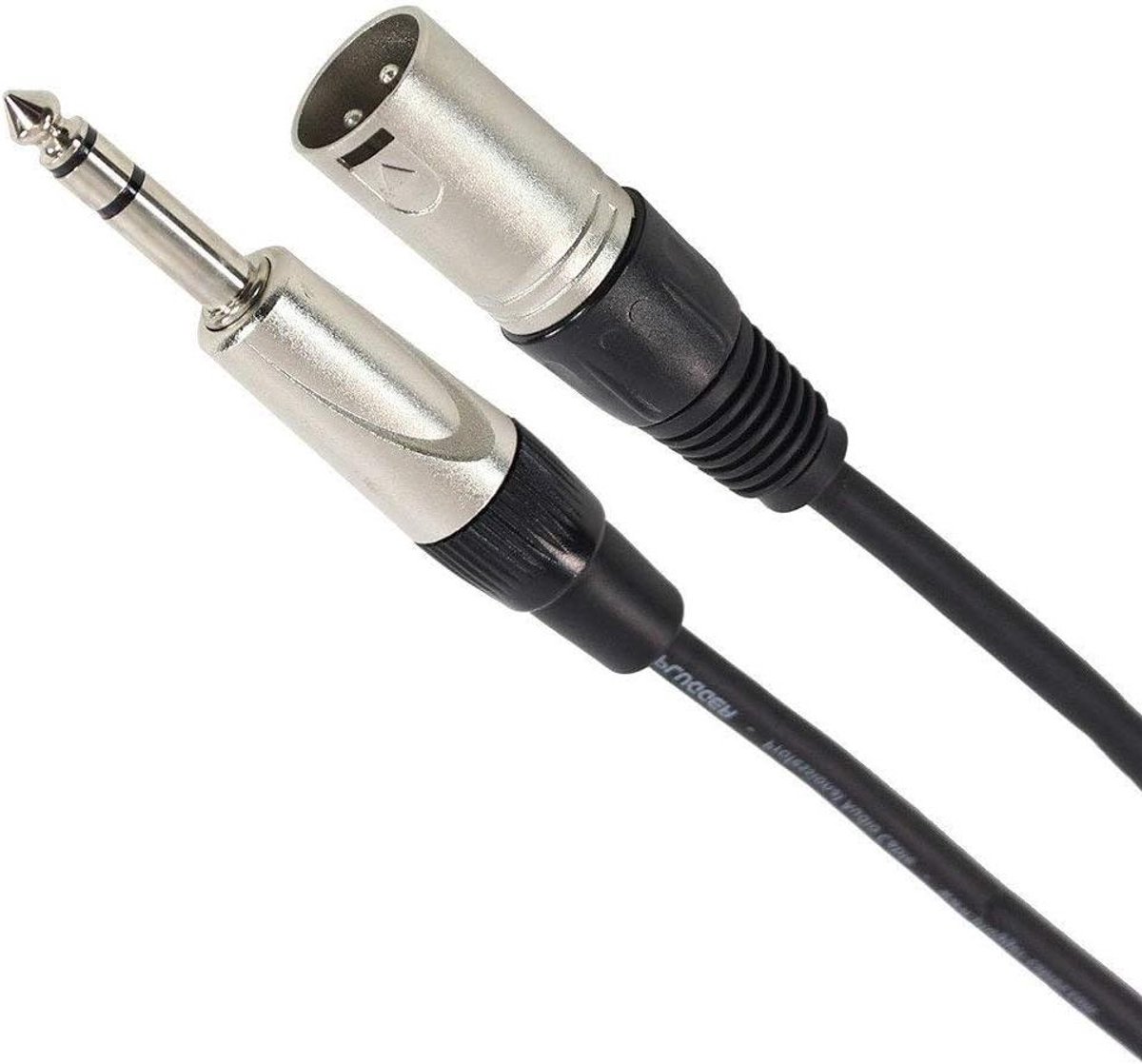 XLR Kabel - Microfoonkabel Audiokabel - Muziek Opnemen - Metalen Connectoren - 3 meter - Zwart