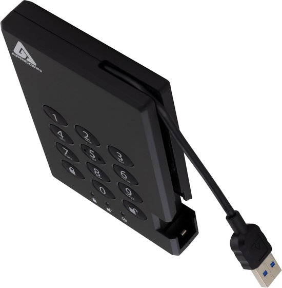 Externe Harde Schijf - Draagbare Opslag - Veilige Data Opslag - Hardware Encryptie - 500GB - Zwart — afbeelding 4
