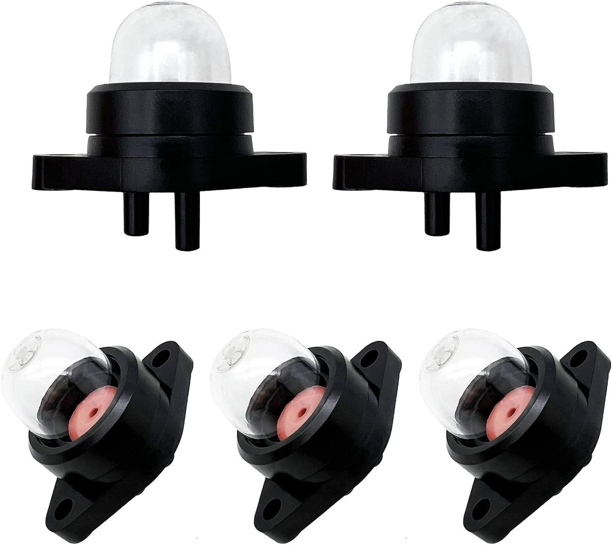 Primer Bulb Set - Carburateur Pomp - Kettingzaag Onderhoud - Universele Tweetakt Vervanging - 6 Stuks - Zwart