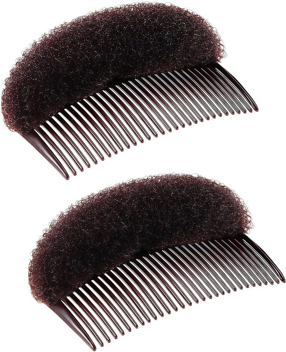 Haarvolume Inzetstukken - Haarstyling Clips - Haar Opsteken - Zelfvastzittend - 10 cm - Bruin