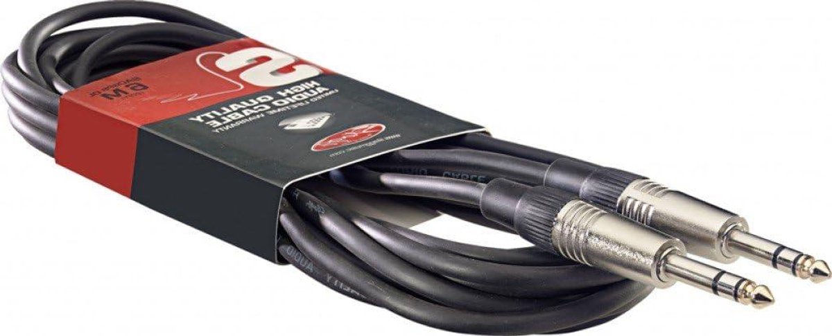 Audiokabel - AUX Kabel - Muziek Afspelen - Dubbele Telefoon Plug - 6 meter - Zwart