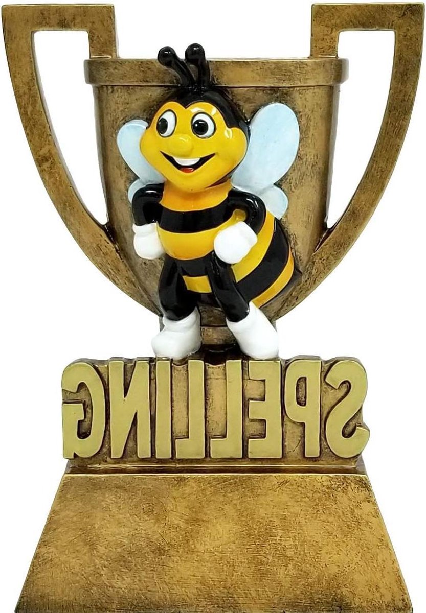 Spelling Bee Trofee - Academische prijs - Wedstrijd winnaar - Gratis gravure - 6 inch - Goud