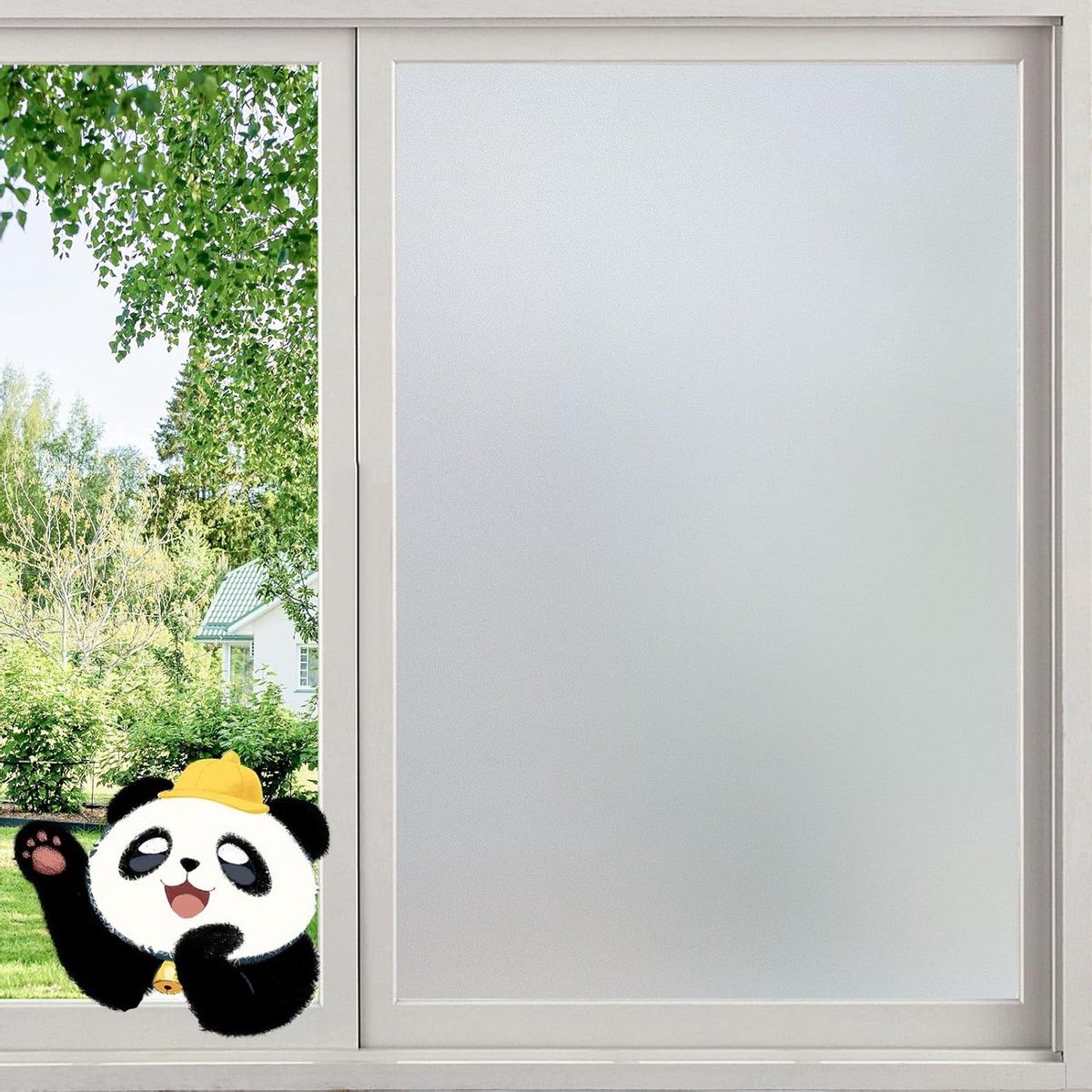 Raamfolie - Glasfolie Zichtwerend - Privacy Creëren - Zonder Lijm Herbruikbaar - 115x200 cm - Mat Wit