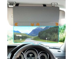 Auto Zonneklep - Zonnevizier Verlengstuk - Verblinding Voorkomen - Magnetische 4-weg Verstelbaar - 30x25 cm - Grijs
