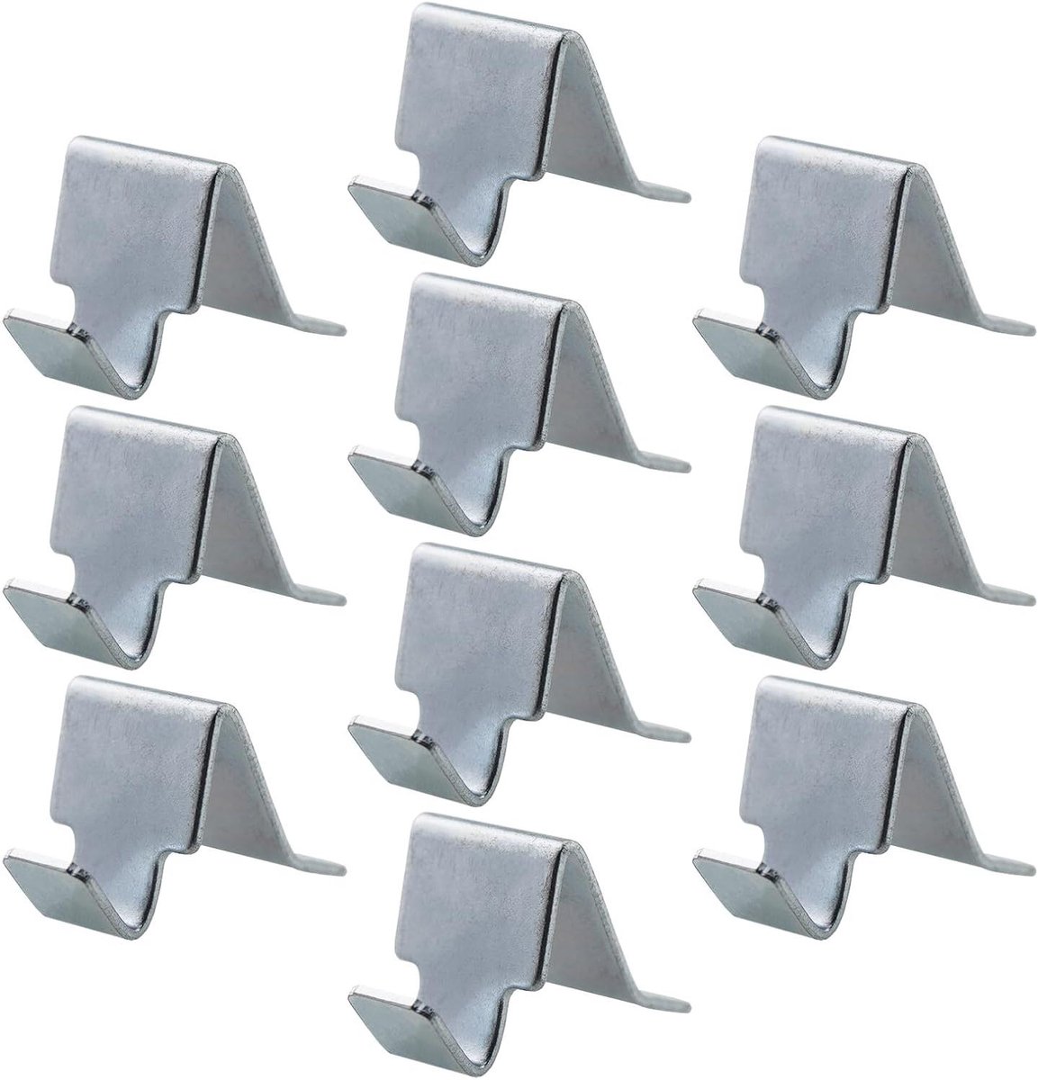 Plank Clips - Kast Clips Beugel - Kast Organiseren - Stevig Metaal - 14mm Breed - Zilver