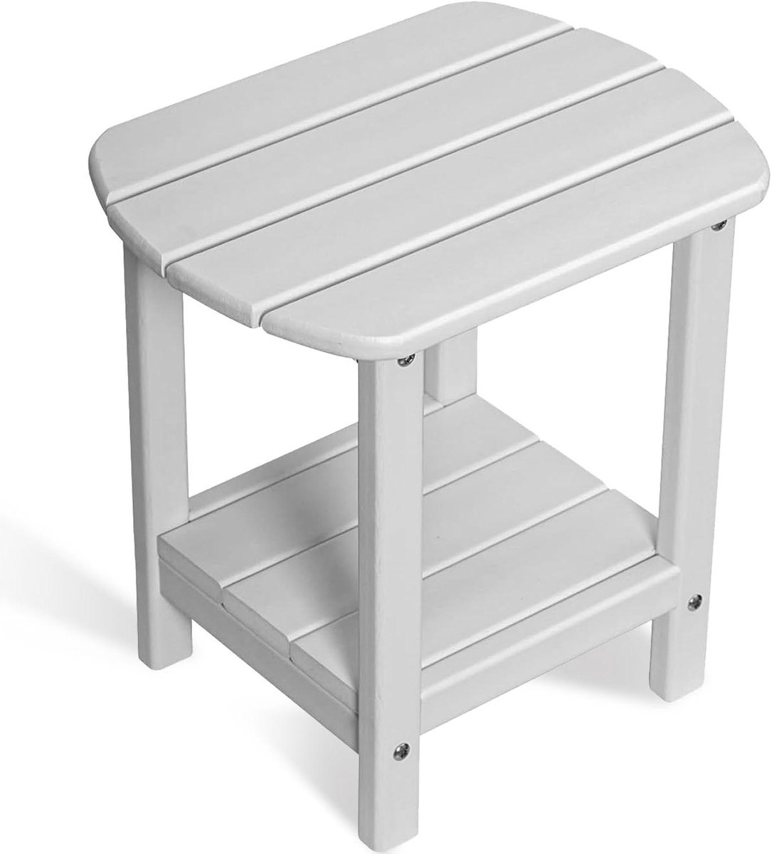 Adirondack bijzettafel - Terrastafel tuintafel - Buitenmeubilair plaatsen - Weerbestendig HDPE materiaal - 419 cm vierkant - Wit