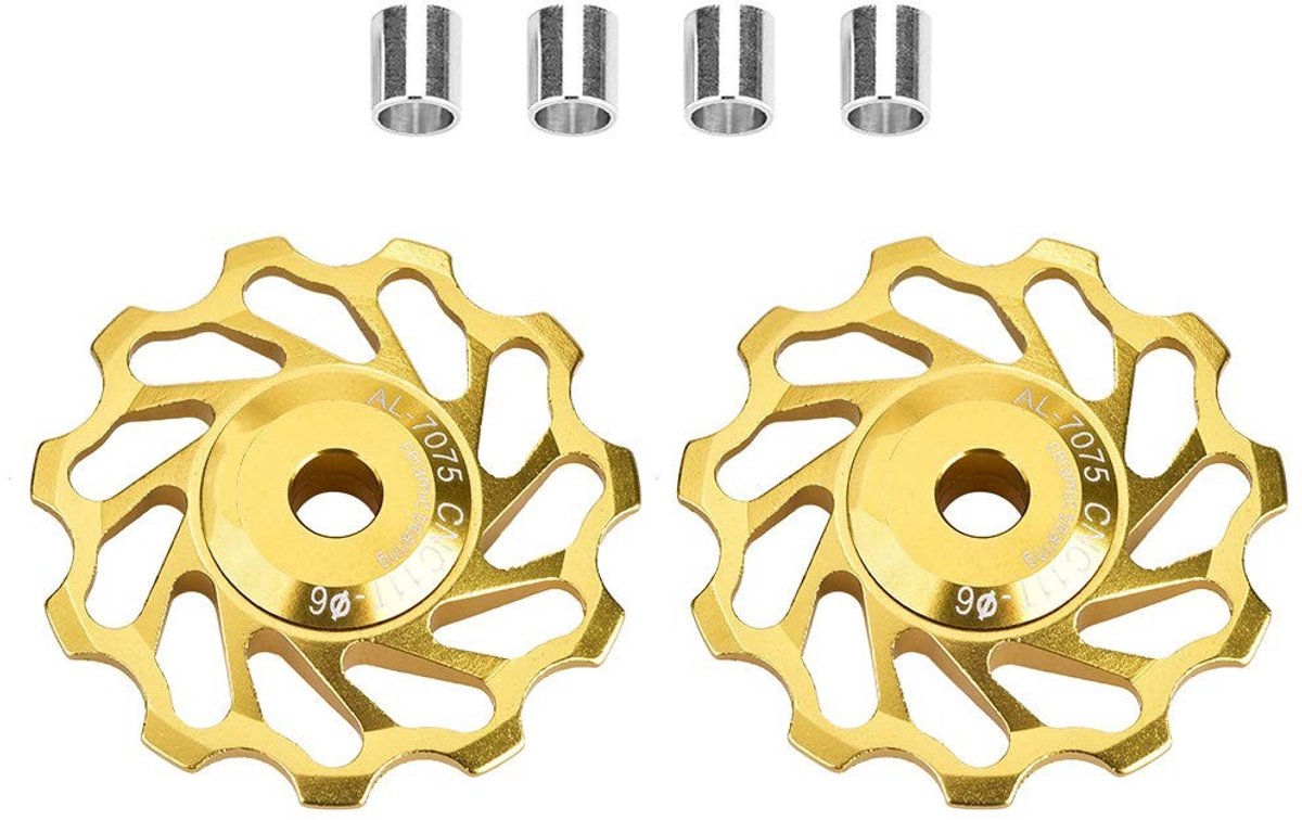 aladdien - Derailleur Pulley - 11T Ceramic - Duurzaam Aluminium - 2 Stuks - Fietsonderdelen - Geschikt voor Mountainbike en Racefiets
