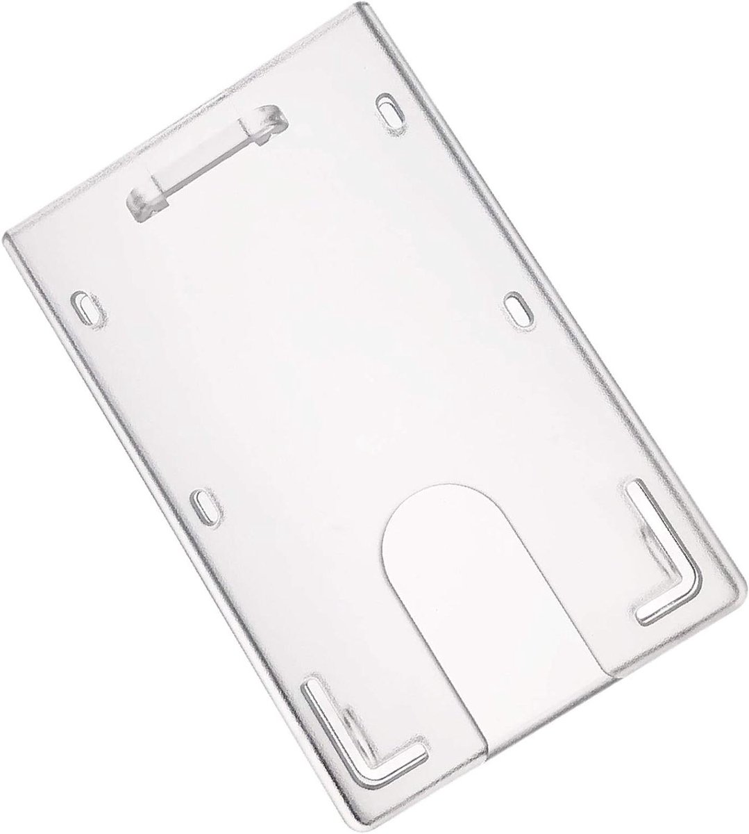 ID Kaarthouders - Badgehouders Vertical - Kaarten Tonen - Duurzaam Polycarbonaat - 10 stuks - Transparant
