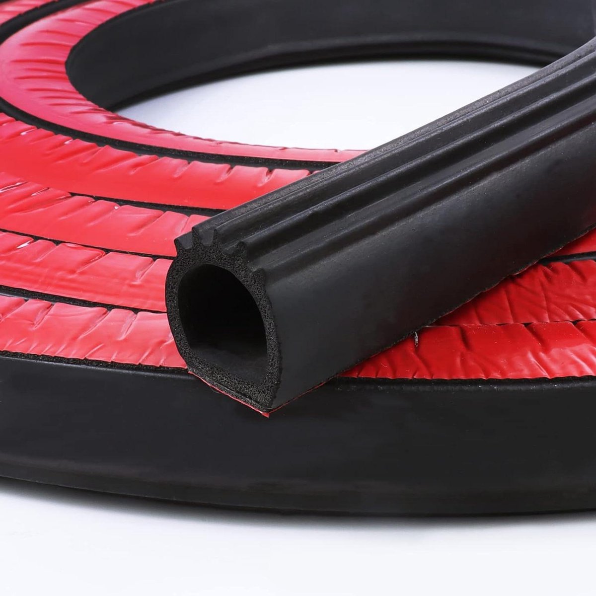 D-vormige afdichtstrip - Rubberen weerstrip - Gaten vullen - Zelfklevend EPDM-rubber - 25 cm breed - Zwart