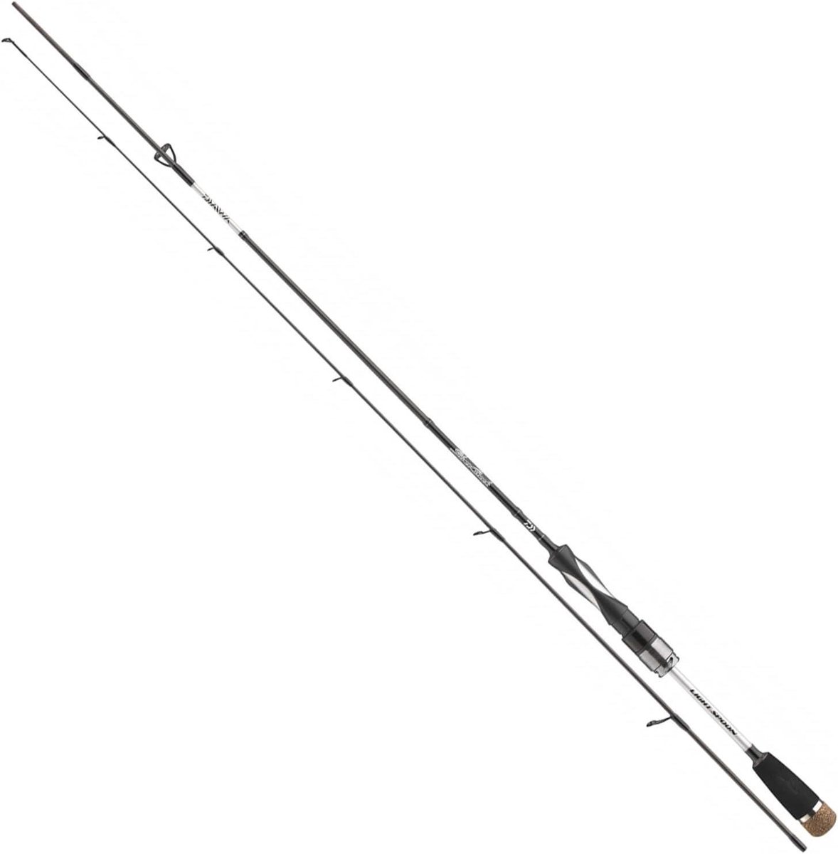 Spinhengel - Vliegvishengel Ul Spoon - Spoonvissen Zalmachtigen - Parabolische Blank - 190 meter - Zilver