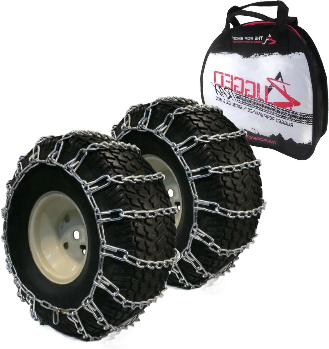 Bandenkettingen - Tractor kettingen - Grasmaaier tractie - Verzinkt staal - 16x6.50x8 - Zilver