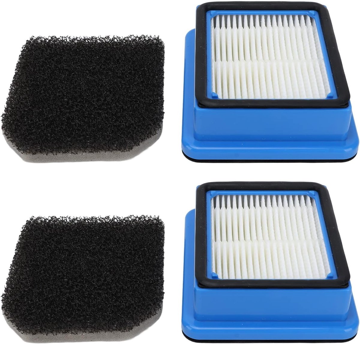 Vervangfilters voor stofzuiger, 2 stuks, geschikt voor Q6 Q7 Q8 WQ61 WQ71 WQ81, verbeterde stofopvang en luchtfiltering