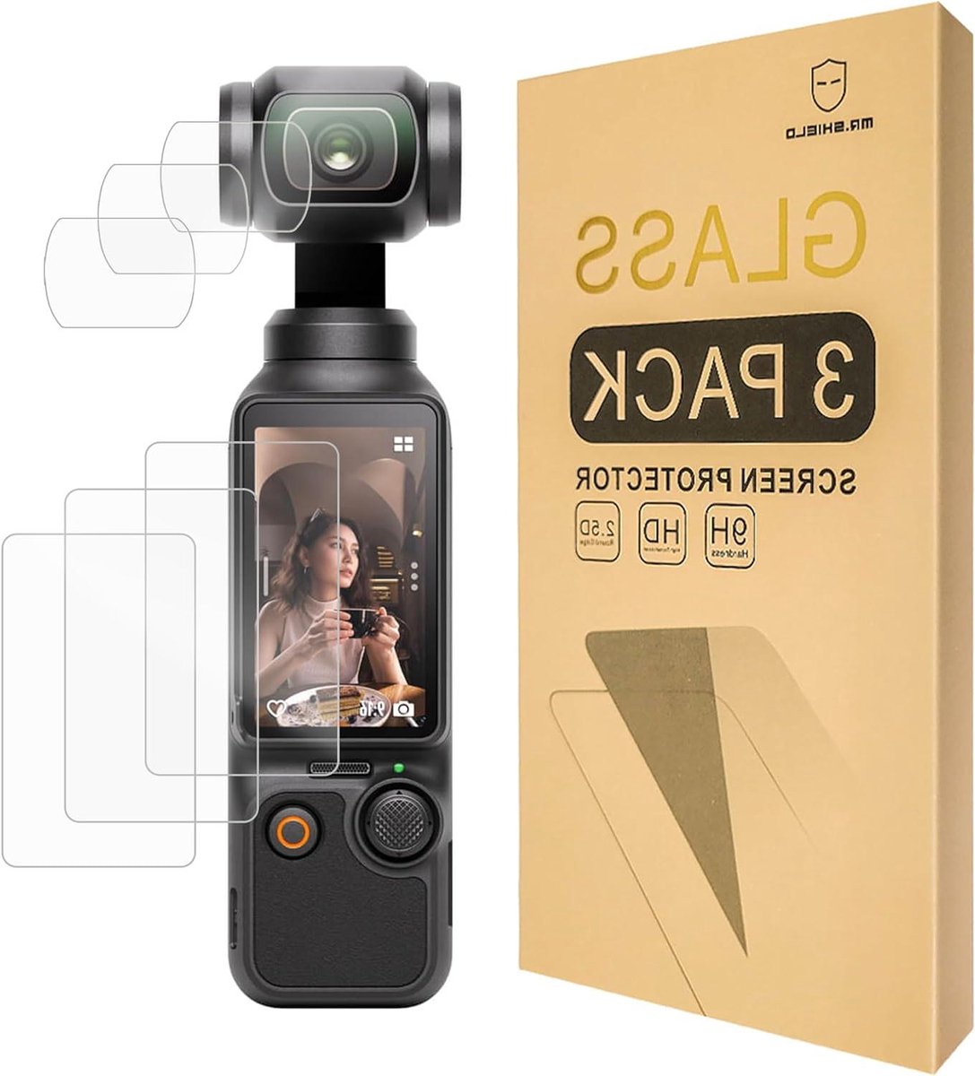 Screen Protectors - Camera Film - Camera Beschermen - 9H Gehard Glas - 3+3 Stuks - Transparant