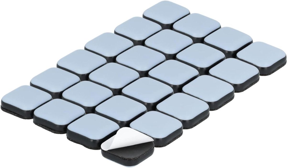 Teflon Glijders - Meubelglijders PTFE - Meubels Verplaatsen - Zelfklevend Geluidsdempend - 20 x 20 mm - Blauw