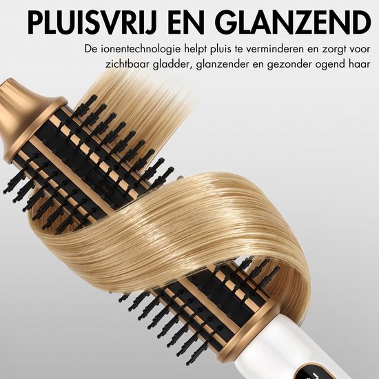 Sansbeauté® Blowout 3-in-1 Thermal Brush 38 mm - Keramische Warmteborstel - Multistyler - Airstyler - Haarborstel - Krulborstel - Haarborstel - Stijlborstel - Warmteborstel - Volume en Krullen - Roterende Kabel