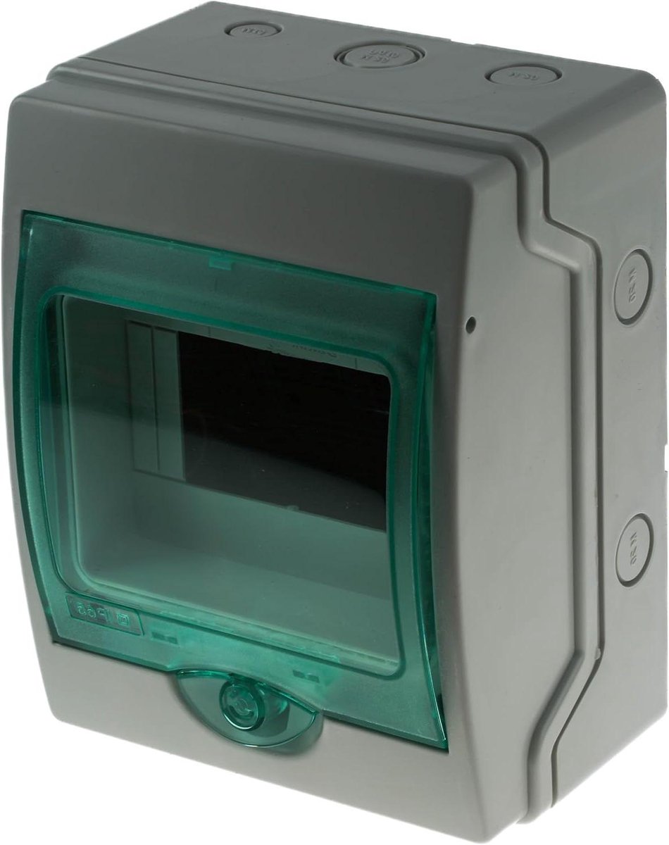 Modulaire Behuizing - Stoppenkast Waterdicht - Elektrische Installaties Beveiligen - IP65 Waterdicht IK09 - 6 Modules - Grijs