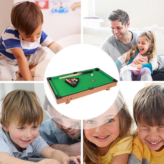 Biljarttafel - Speeltafel - Familie entertainment - Verstelbare hoogte - 53 x 35 x 11 cm - Meerkleurig — afbeelding 4