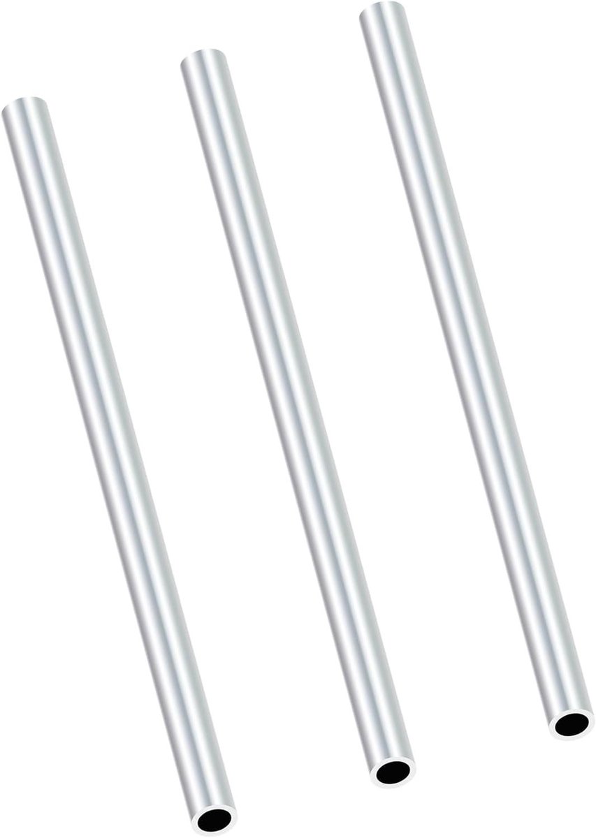 Aluminium buizen - Metaal rond - Hobby projecten - Naadloos ontwerp - 3 stuks 150mm - Zilver
