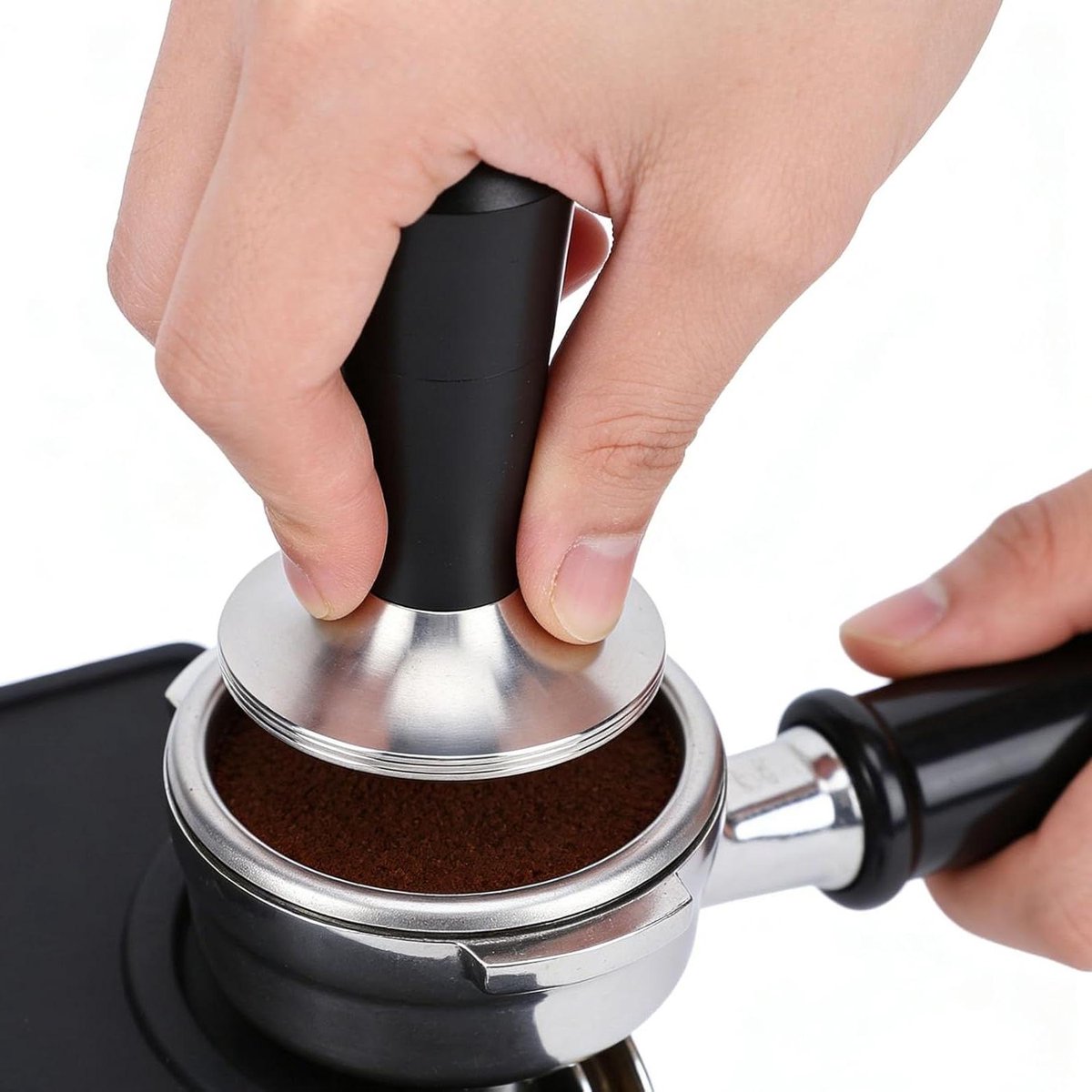 Koffie Tamper - Espresso Pers - Perfect Espresso - Roestvrij Staal - 58 MM - Zilver