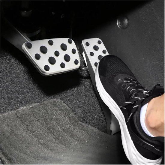 Pedaalhoezen Auto - Gaspedaal Rem Covers - Veiliger Rijden - Antislip Ontwerp - Standaard Maat - Zilver — afbeelding 5