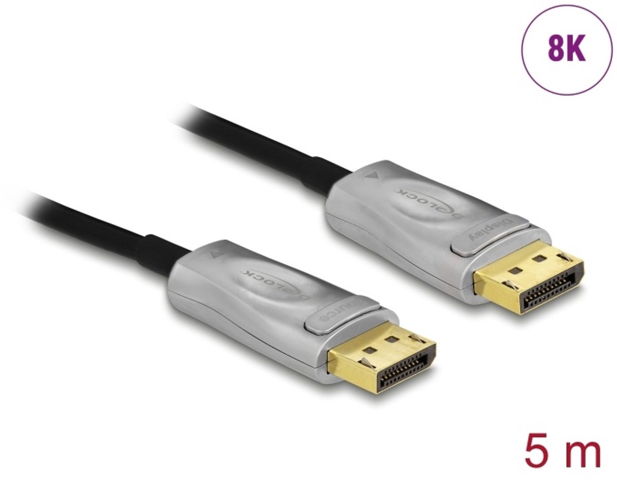 Delock Active Optical Cable DisplayPort 1.4 8K 5 m