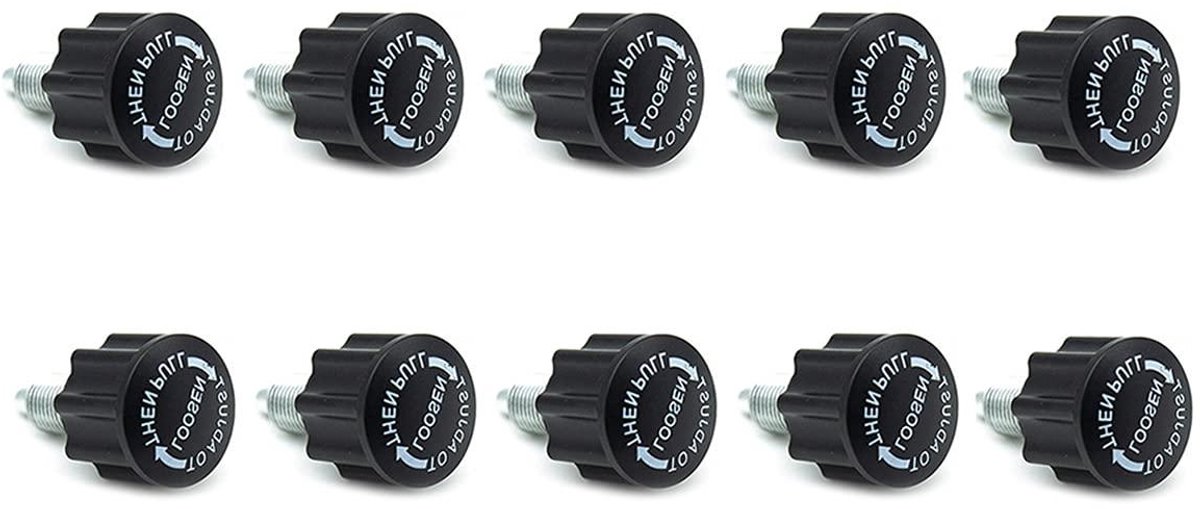 Fiets Pin Onderdelen - Vervangende Onderdelen - Spinapparaat Reparatie - M8 Schroefdraad - 10 Stuks - Zwart Zilver