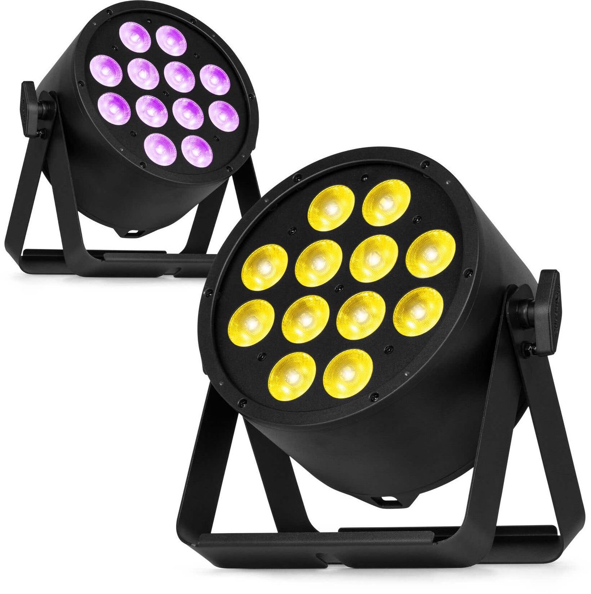 BeamZ Pro set van 2 BAC334 LED Parren - ProPar met RGBWA-UV LED’s - 12x 10W
