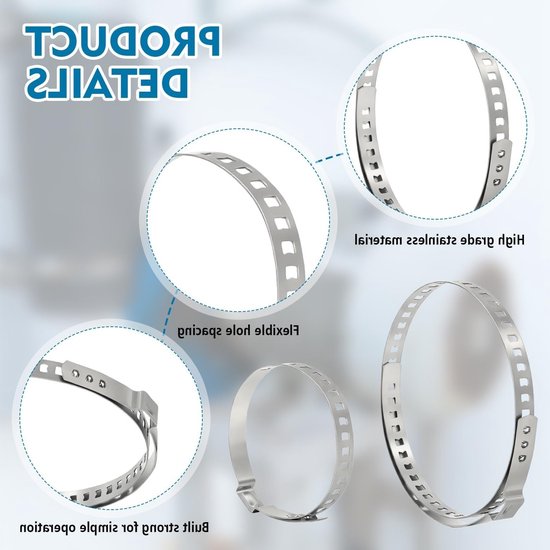 Set van 12 roestvrijstalen CV-klemmen voor aandrijfassen, waterdicht en duurzaam, 25-50mm en 50-120mm — afbeelding 2