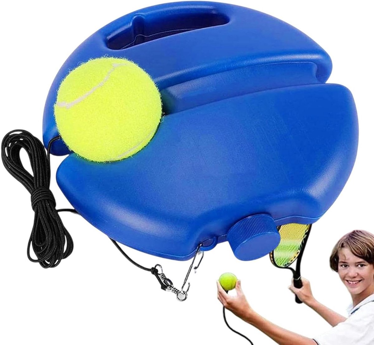 Tennis Rebound Set - Trainingsapparaat Bal - Tennisvaardigheden Verbeteren - Draagbaar Ontwerp - 21 x 21 x 5 cm - Uniek