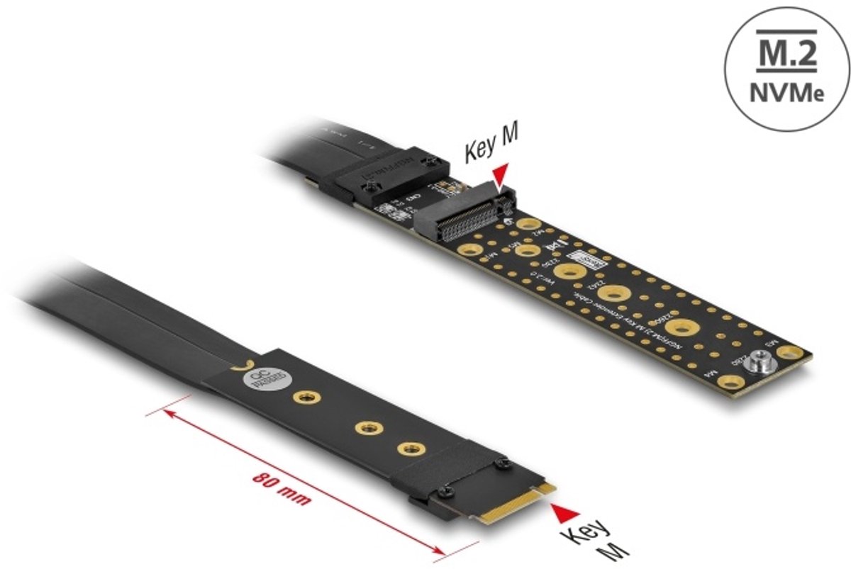 Delock Riser Card M.2 Key M Extension NVMe with 20 cm cable