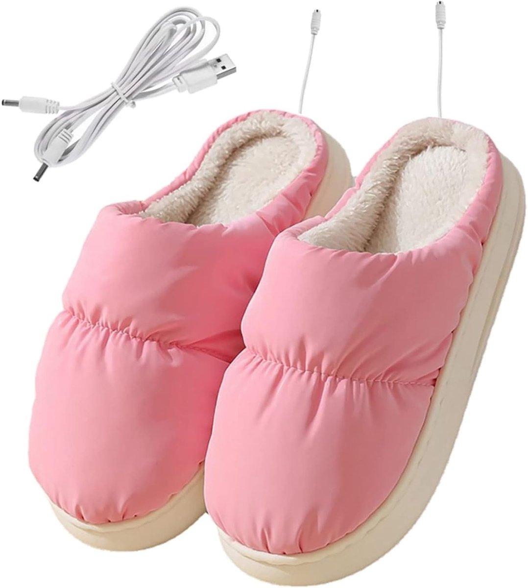 Verwarmde Pantoffels - Schoenen Verwarming - Warme Voeten - Usb Verwarming - Draagbaar - Grijs — cadeau in Mode & Accessoires - foto 6