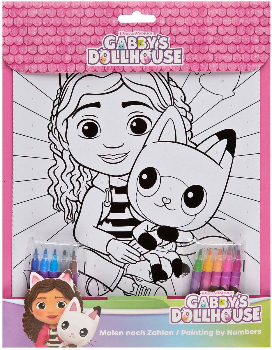 Kleuren op Nummer Set Gabby's Poppenhuis