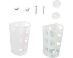 Hooivoerbak Set - Voer Dispenser - Kleine Dieren - Eenvoudig Bevestigen - 2 Stuks - Blauw