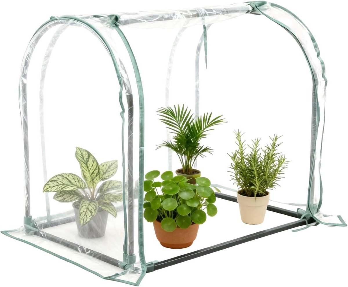 Broeikas Afdekking - Plantenhoes Beschermhoes - Planten Beschermen - Adaptieve Warmteregulering - 90 x 90 x 92 cm - Transparant