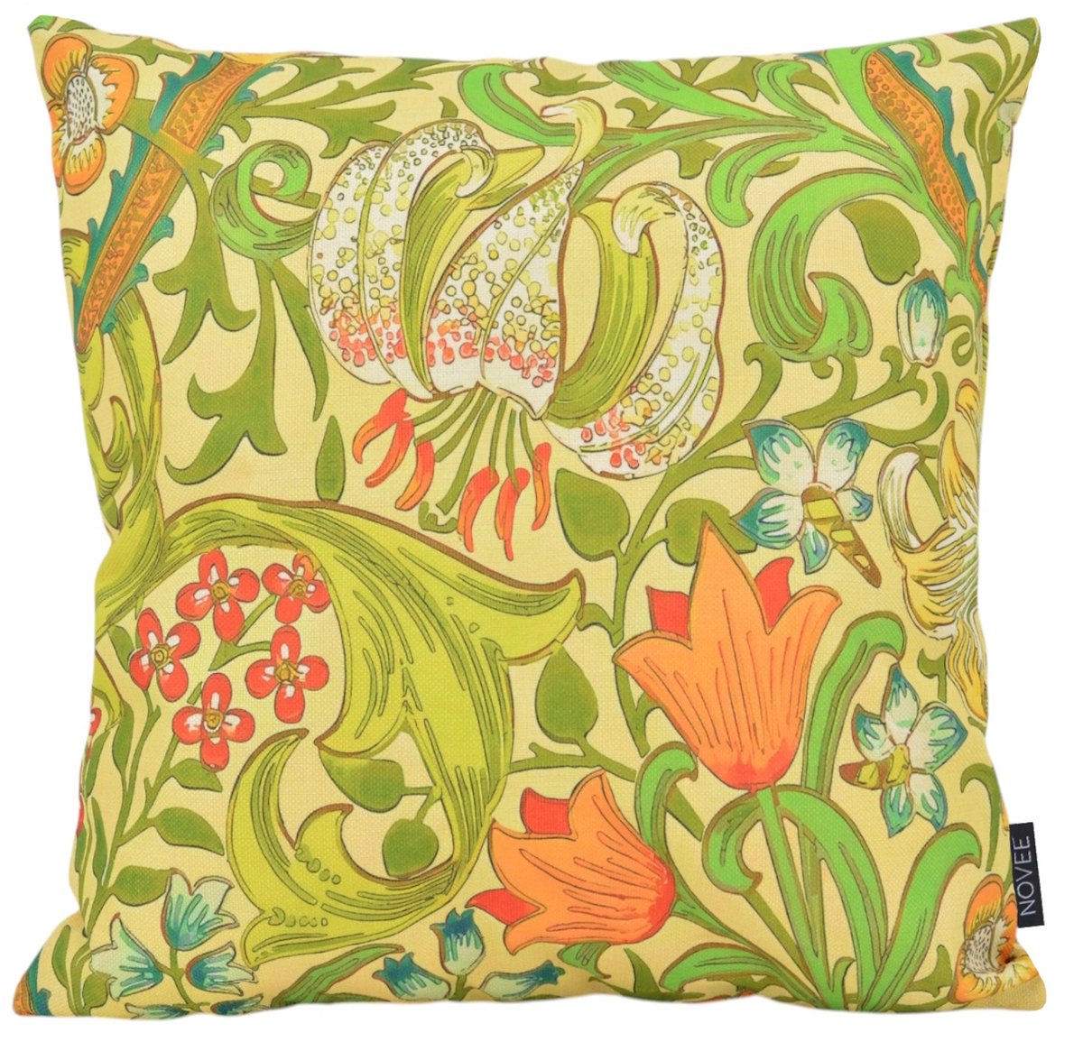 NOVÉE Sierkussen Nomar Gobelin | 45 x 45 cm | Katoen/Linnen groen/oranje