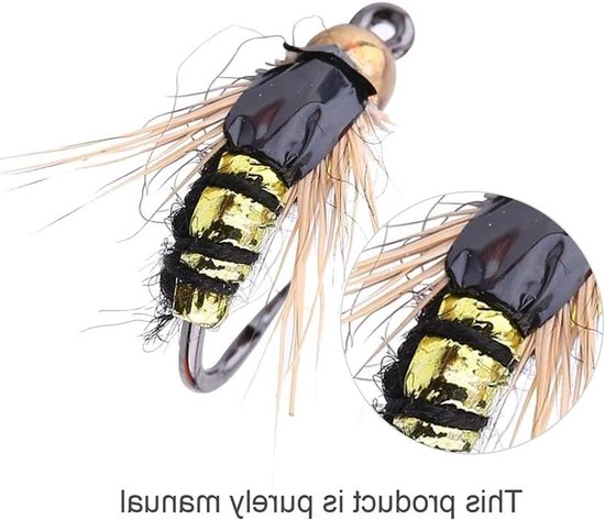 Forel Vliegvisset, Levensechte Vliegvis Lokazen, 40 stuks in opbergdoos - Forelvissen, Vliegvissen, Forel Lokazen. — afbeelding 5