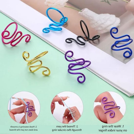 10 Stuks Haakringen voor Haken, Vingerhaken en Breiaccessoires - Ideaal voor Creatieve Projecten — afbeelding 2