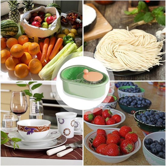 Slacentrifuge - Groentewasmachine Fruitreiniger - Groenten en fruit wassen - Handmatige bediening - 347 x 267 x 206 cm - Groen — afbeelding 3