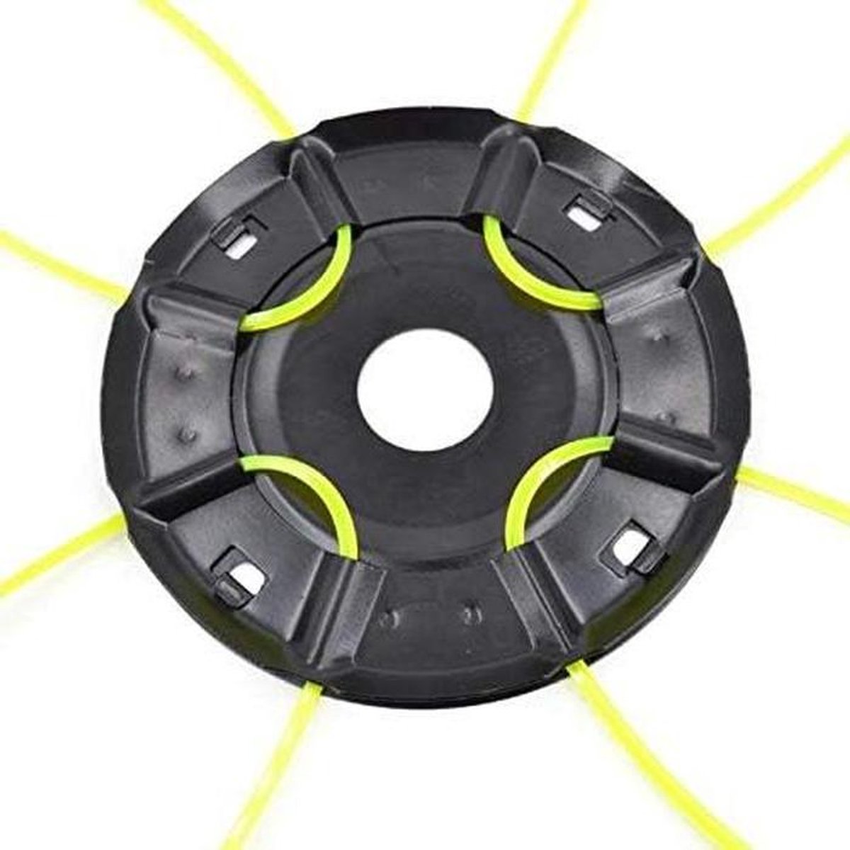 Trimmerkop Grasmaaier - Dubbel Draad - Gazon Onderhoud - Aluminium Constructie - 12 cm Diameter - Zwart