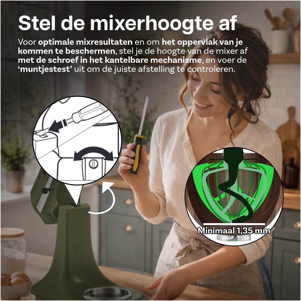 Houten Mengkom voor KitchenAid 4.5 thumbnail 5