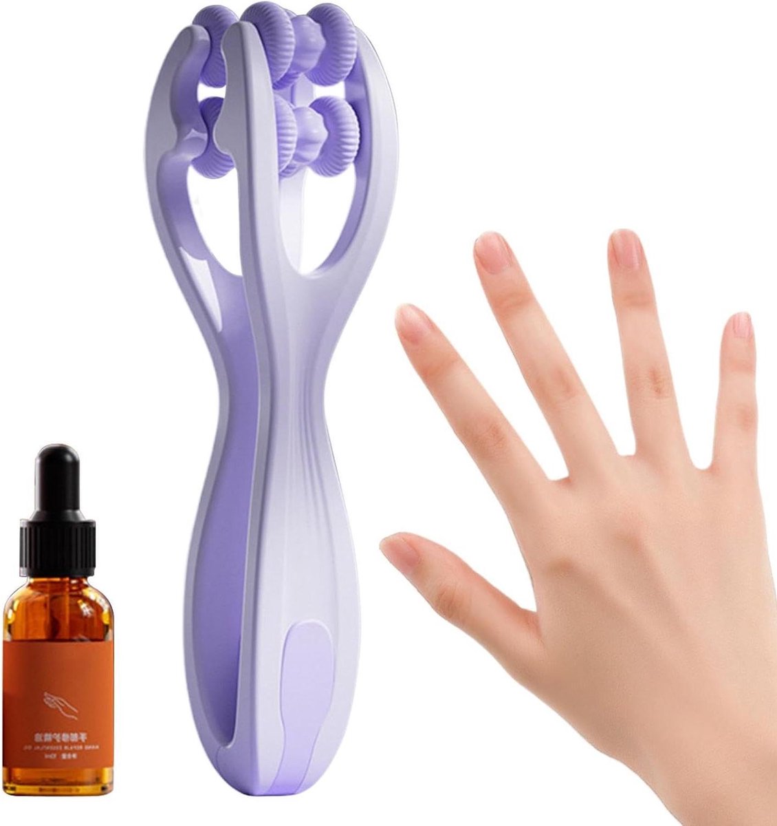 Vingerstimulator - Handroller - Handverzorging - Dubbele rij rollen - 16x36 Cm - Niet gespecificeerd