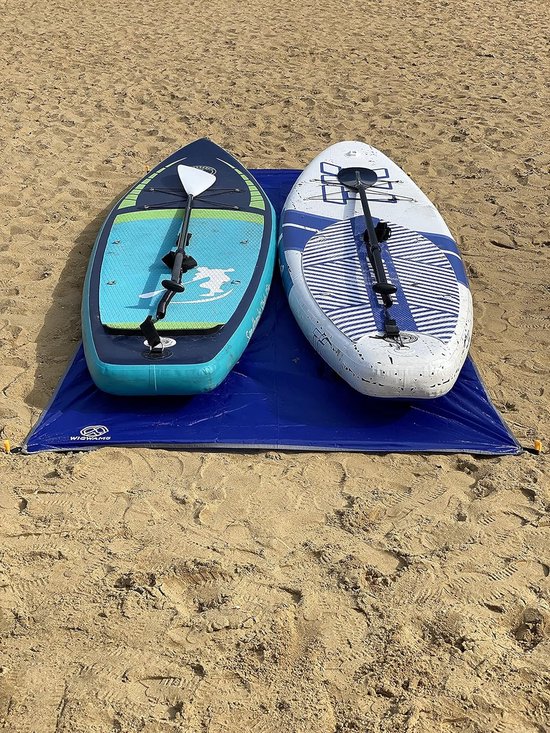 SUP Board Mat - Water Sport Accessoire - Strand Picknick - Sneldrogend Zandbestendig - 360 x 145 cm - Oceaanblauw — afbeelding 5