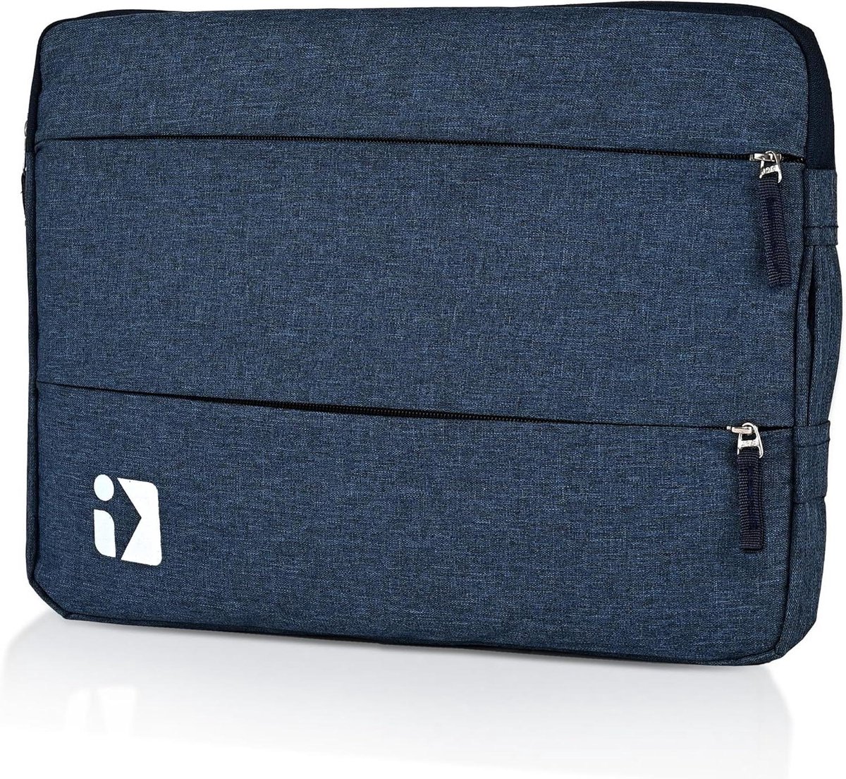 Laptophoes - Notebooktas - Dagelijks gebruik - Drie ritsvakken - 39 cm - Donkerblauw