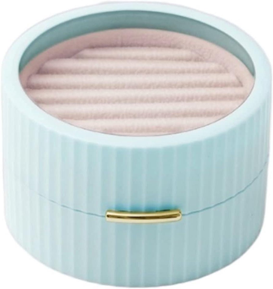 Sieraden Organizer - Juwelendoosje Opslag - Sieraden Opbergen - Compact Ontwerp - 10 x 9.2 x 5.7cm - Blauw