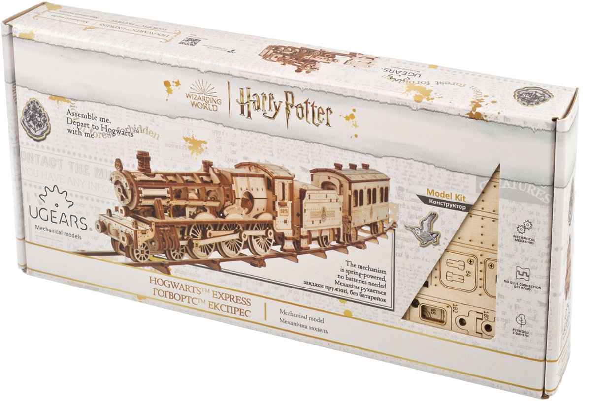 UGEARS 3D Modelbouw - Hogwarts™ Express - Harry Potter™ - Mechanisch Bouwpakket Hout - Educatief Speelgoed — afbeelding 13